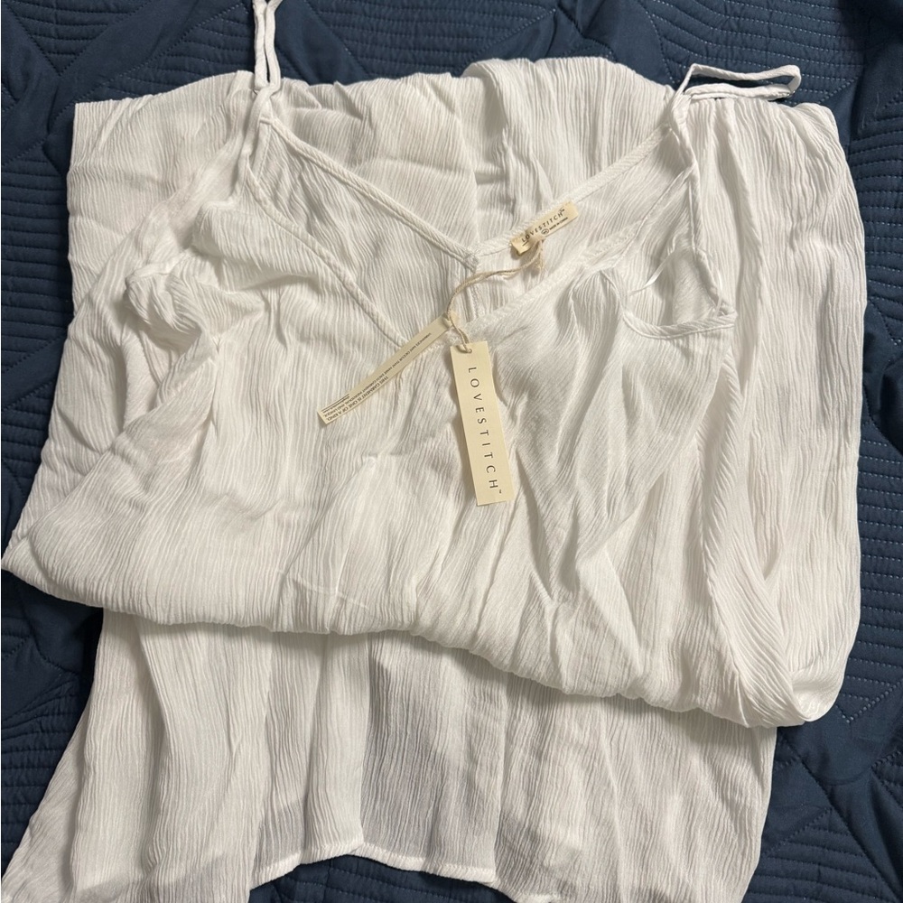 Lovestitch gauzy white maxi dress